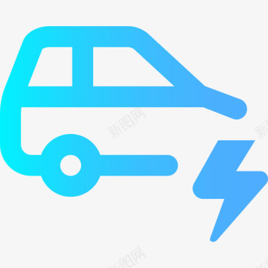 电动汽车可持续能源38梯度图标图标