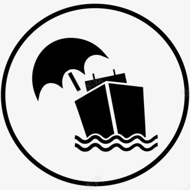 海上保险货船物流图标图标
