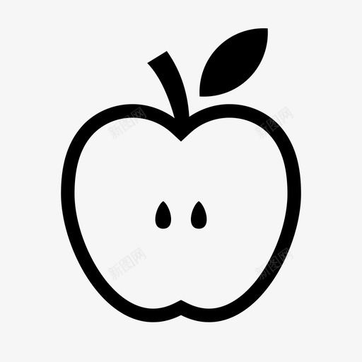 苹果减肥吃图标svg_新图网 https://ixintu.com 减肥 水果 苹果 食物