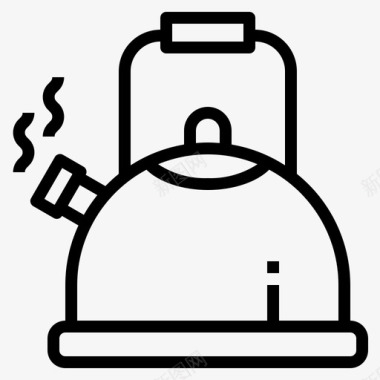 水壶厨房85线性图标图标