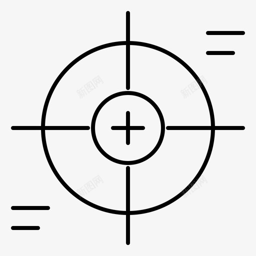 十字准线瞄准焦点图标svg_新图网 https://ixintu.com 十字准线 十字线 焦点 用户界面 目标 瞄准 范围