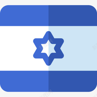 以色列国旗9平坦图标图标