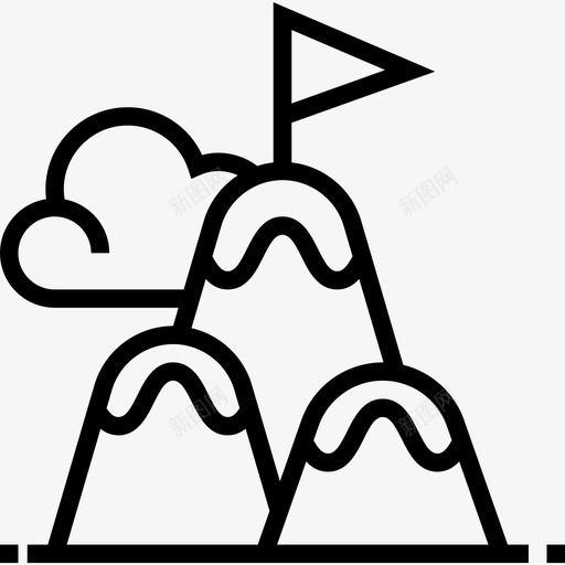 山顶12胜直线型图标svg_新图网 https://ixintu.com 山顶 直线 线型