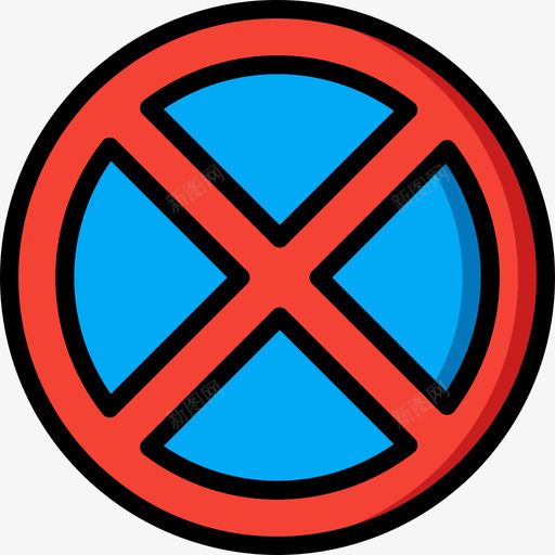 禁止停车英国5号路标线形颜色图标svg_新图网 https://ixintu.com 5号 停车 禁止 线形 英国 路标 颜色