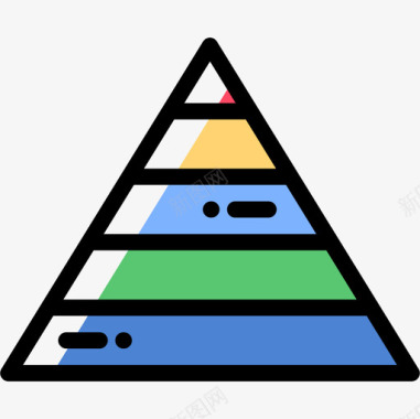 金字塔图图表和图表15颜色省略图标图标