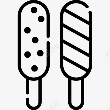 冰棒糖果和糖果12直线型图标图标