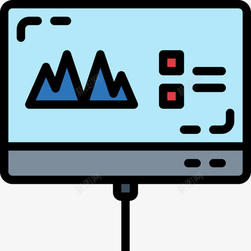 显示器网络主机39线颜色图标svg_新图网 https://ixintu.com 主机 显示器 网络 颜色