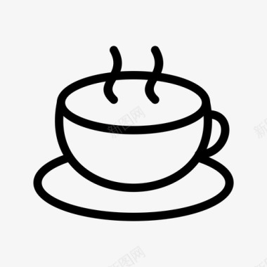 热咖啡杯子饮用设备图标图标
