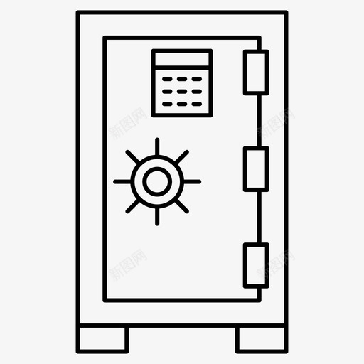 储物柜上锁更衣室图标svg_新图网 https://ixintu.com 上锁 保险 保险箱 储物柜 商业 图标 更衣室 细线