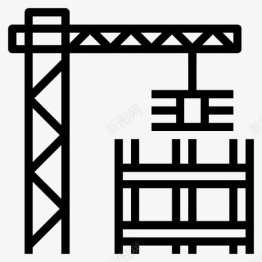 建筑城市起重机图标图标