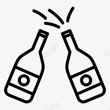 瓶装酒精啤酒图标图标