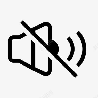 扬声器关闭音频手机图标图标