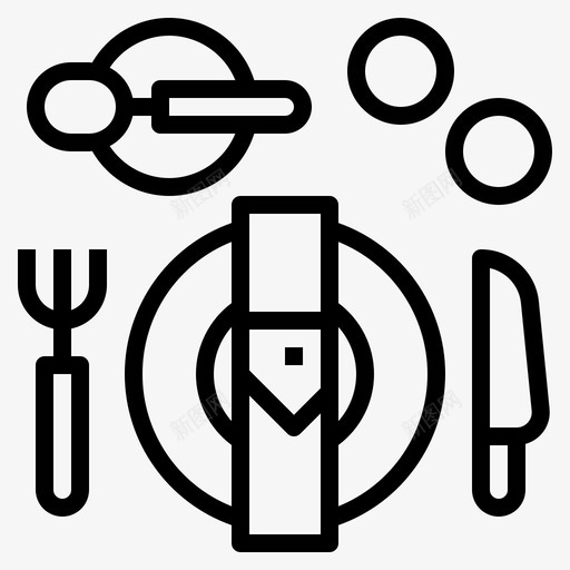 桌子装饰展示图标svg_新图网 https://ixintu.com 展示 布景 桌子 盘子 装饰 餐厅