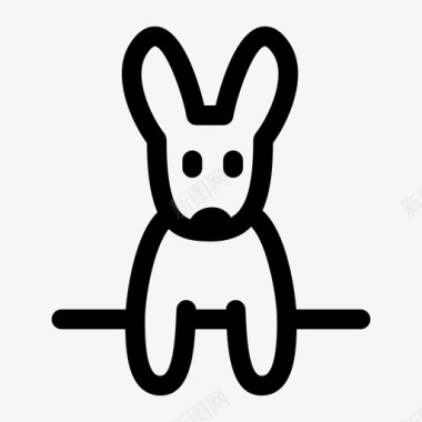 兔子惊喜窗台兔子图标图标