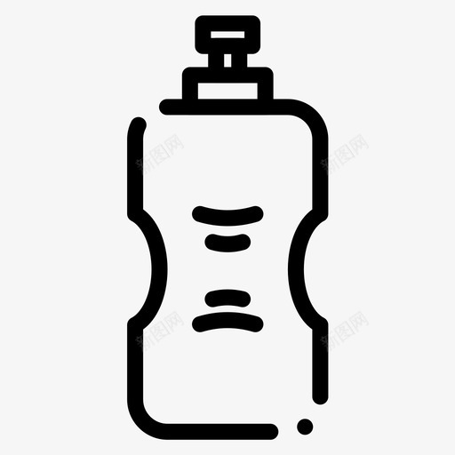 瓶子塑料瓶水图标svg_新图网 https://ixintu.com 塑料瓶 水瓶 瓶子 虚线 运动