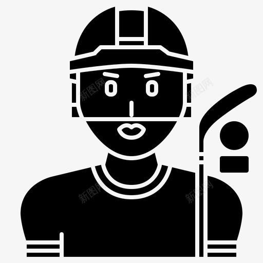 冰球女子运动员图标svg_新图网 https://ixintu.com 冰球 女子 职业 运动 运动员 雕文