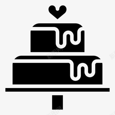 蛋糕面包房樱桃图标图标