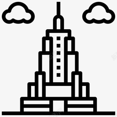 帝国大厦建筑建筑和城市图标图标