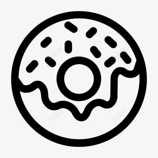咖啡饼干甜甜圈图标svg_新图网 https://ixintu.com 咖啡 咖啡店 甜甜圈 饼干