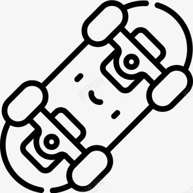 滑板儿童玩具10线性图标图标