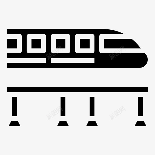 单轨汽车运输图标svg_新图网 https://ixintu.com 单轨 字形 汽车 车辆 运输