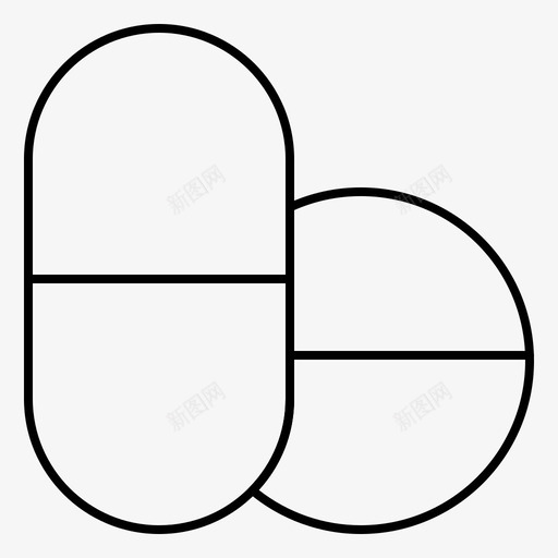 药片生物学图标svg_新图网 https://ixintu.com 生物学 药片