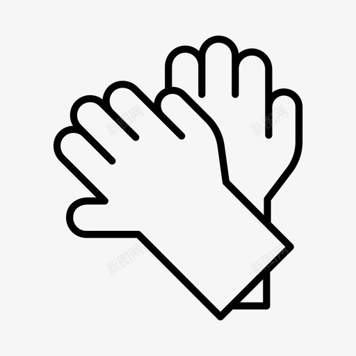 手套清洁家居图标svg_新图网 https://ixintu.com 家务 家居 弹簧 手套 橡胶 洗涤 清洁