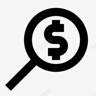 搜索商业和金融美元符号图标图标