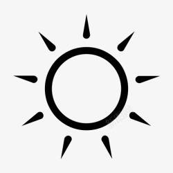 太阳灯太阳灯光图标高清图片