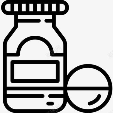 瓶子毒品4线性图标图标