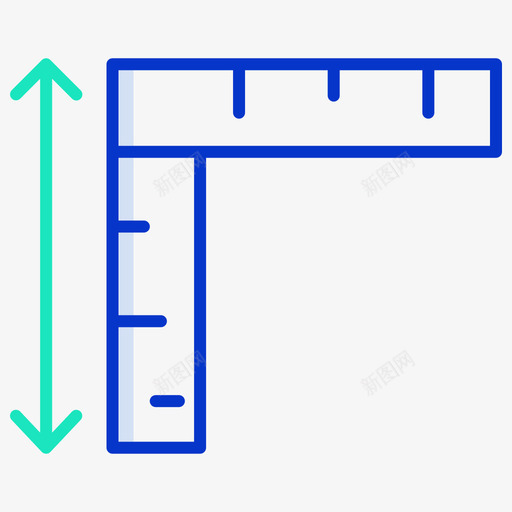 直尺图形112轮廓颜色图标svg_新图网 https://ixintu.com 图形设计 直尺 轮廓 颜色