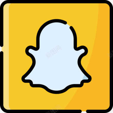Snapchat徽标社交媒体徽标linecolorlinealcolor图标图标