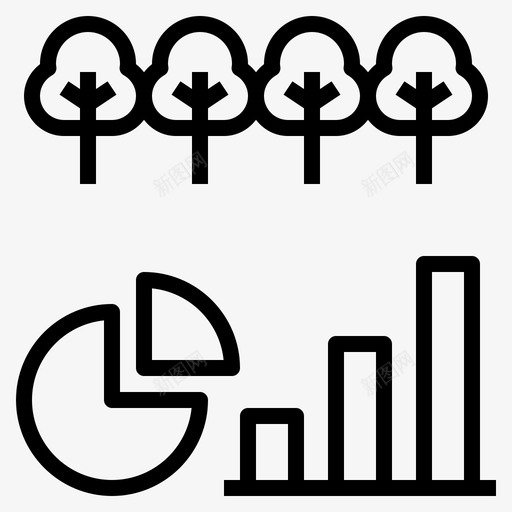森林面积数据图标svg_新图网 https://ixintu.com 信息 持续 数据 森林 管理 统计 面积