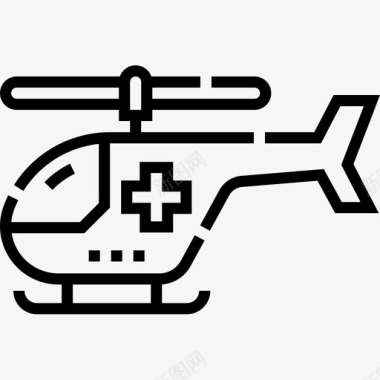 直升机健康42直线型图标图标
