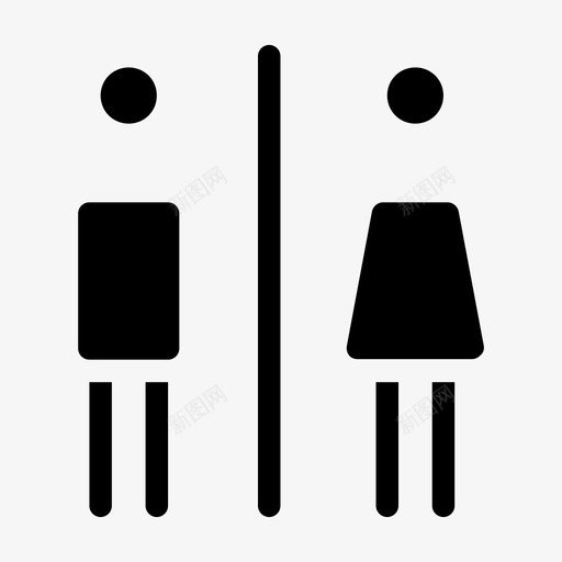 卫生间浴室信号图标svg_新图网 https://ixintu.com 信号 卫生间 机场填充物 浴室