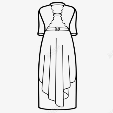 女式礼服晚礼服迷嬉长裙图标图标