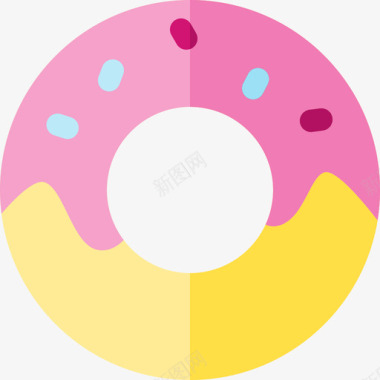 甜甜圈糖果9扁平图标图标