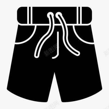 短裤服装内裤图标图标