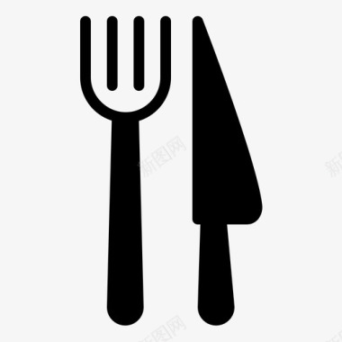 餐具套装叉子刀图标图标
