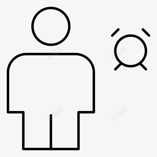 警报化身身体图标svg_新图网 https://ixintu.com 化身 用户 警报 计时器 身体