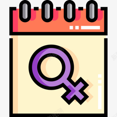 妇女节女权主义7线性色彩图标图标