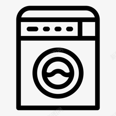 洗衣机电器家具和家居用品图标图标