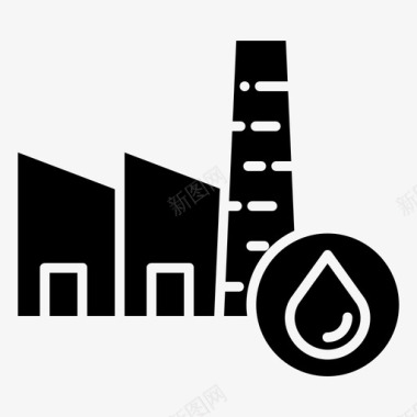 工厂水7字形图标图标