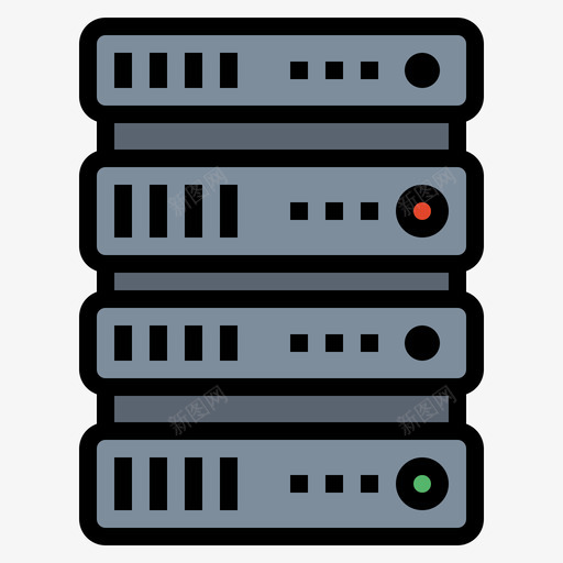 数据库互联网15线颜色图标svg_新图网 https://ixintu.com 互联网15 数据库 线颜色