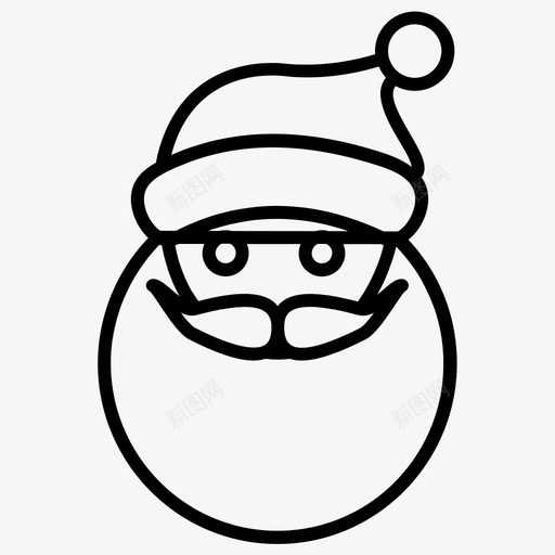 圣诞老人庆祝圣诞节图标svg_新图网 https://ixintu.com 加粗 圣诞 圣诞老人 圣诞节 庆祝 粗线条