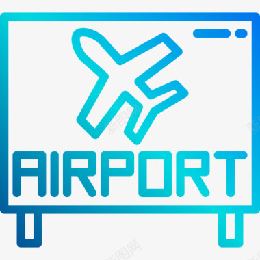 机场酒店旅游2直线坡度图标图标