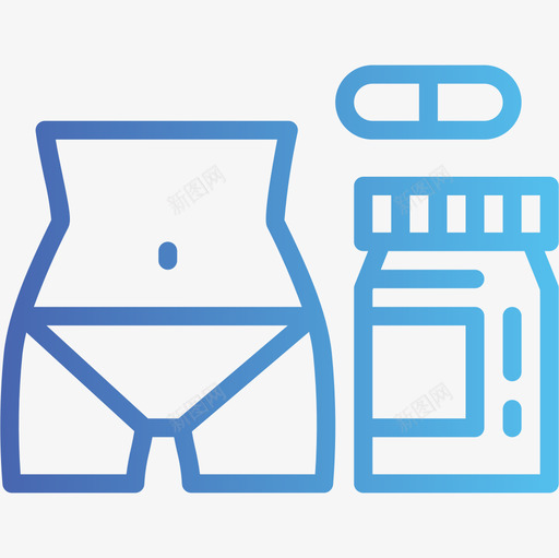 苗条药物3梯度图标svg_新图网 https://ixintu.com 梯度 苗条 药物