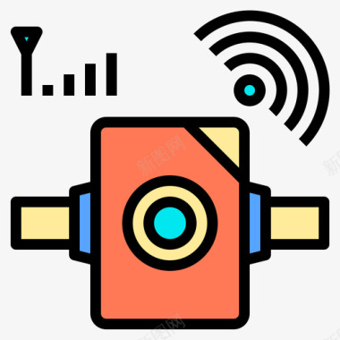 相机旅行工具2线性颜色图标图标