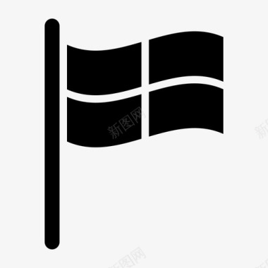 旗帜国家结束图标图标
