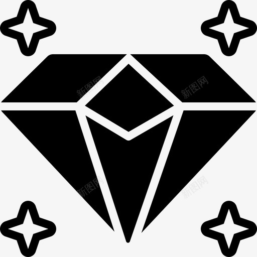 钻石装饰品水钻图标svg_新图网 https://ixintu.com 水钻 装饰品 钻石 闪亮 闪耀